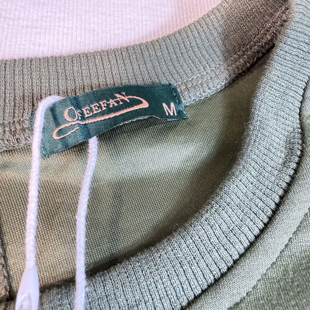 Sleeveless Olive Green Drawstring Romper - Picture 3 of 9